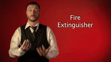 sign language fire extinguisher GIF by Sign with Robert
