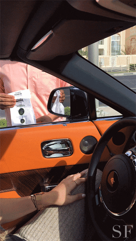 stylymag car dubai sandwich drive thru GIF