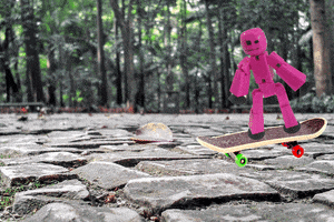 fall skateboard GIF by Stikbot