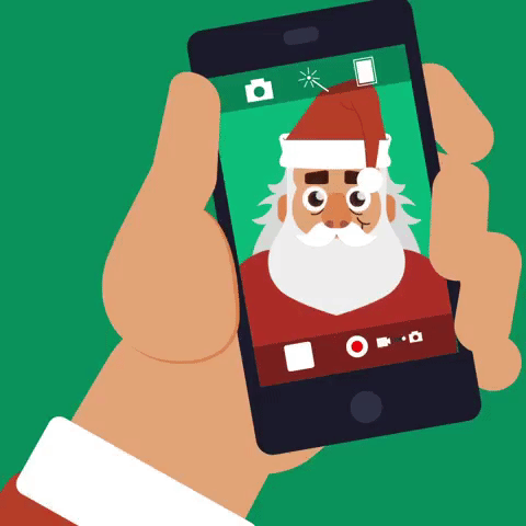 jeffmaia christmas snow santa gift GIF