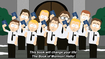 south park hello GIF by The Book of Mormon (Musical)