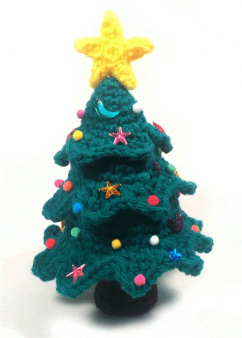 cosmictea christmas tree crochet knitting crafts GIF