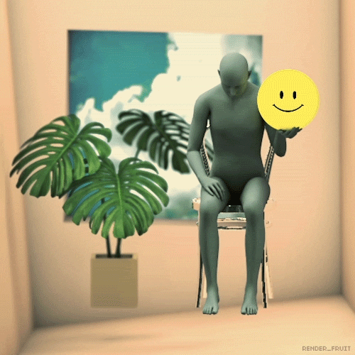Bubble Gum Smile GIF by renderfruit