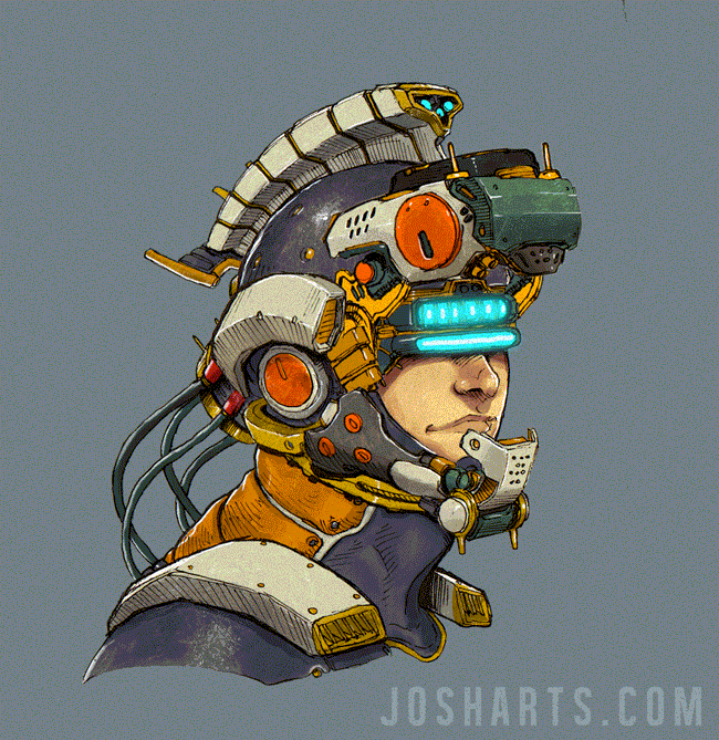 joshmatamoros animation space scifi helmet GIF