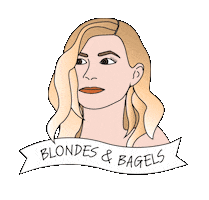 Bb Blondes And Bagels Sticker by Kelsey O