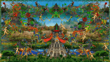 Animated On-The-Road Thesauri-Poetry Krasidimtch Psychedelic Art Video Caranthine GIF
