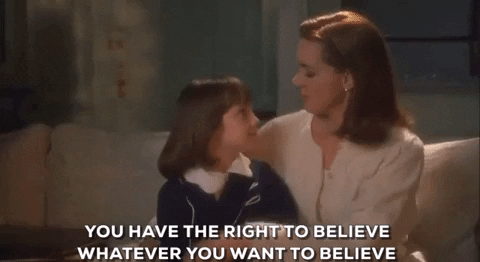 mara wilson you have the right to believe whatever you want to believe GIF