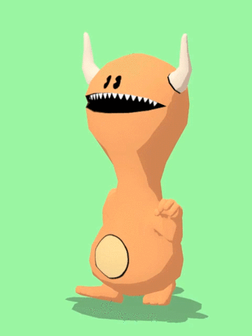 Spooky-graphic cute design kawaii monster GIF
