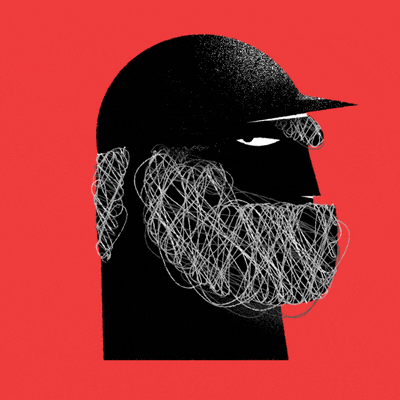 hat beard GIF by Romain Loubersanes