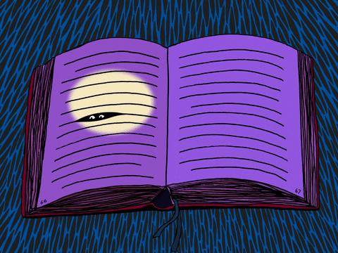 Night In Book GIF by Ellie Skrzat - Find & Share on GIPHY
