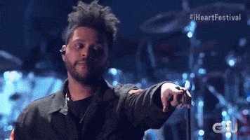the weeknd point GIF by iHeartRadio