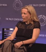 gillian anderson gagging GIF by The Paley Center for Media