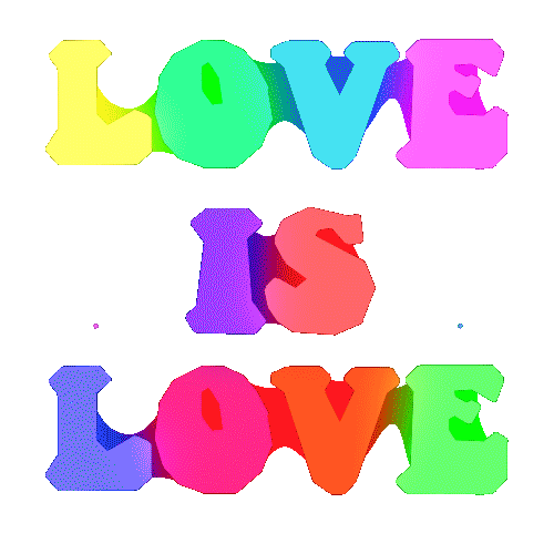 Love Is Love Rainbow Sticker by Patricia Battles