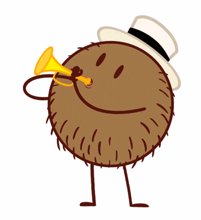 A coconut singing GIF