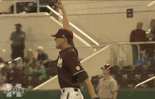 fist pump pitcher GIF by Mississippi State Athletics