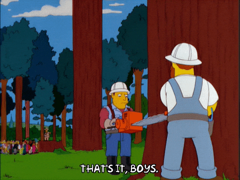 Cutting Down A Tree GIFs - Get the best GIF on GIPHY