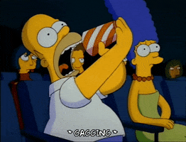 Choking Season 3 GIF by The Simpsons