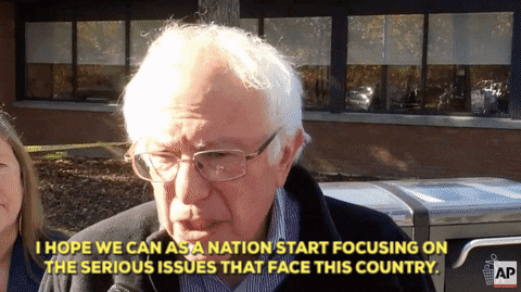 Bernie Sanders Serious Issues GIF by Election 2016