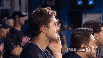Nervous Cleveland Indians GIF by MLB