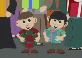 happy happy presents GIF by South Park 