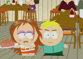 butters stotch flirt GIF by South Park 