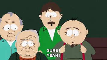 crowd men talking GIF by South Park 