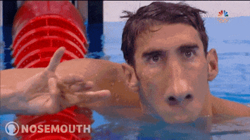 nosemouth gold winner swimming champion GIF