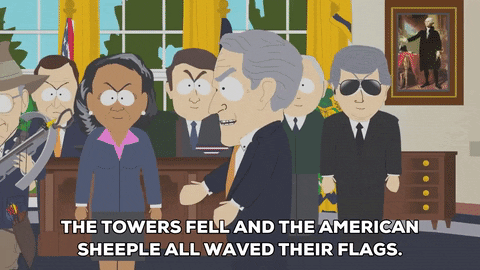 Giphy - angry george bush GIF by South Park BBC