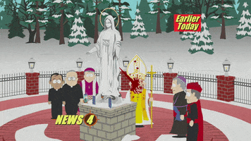 pope benedict xvi blood GIF by South Park 