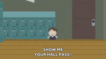 shocked hall pass GIF by South Park 