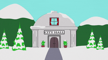 city hall snow GIF by South Park 