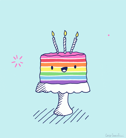 Happy Birthday Rainbow GIF by Caro Martini
