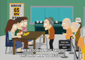 dmv sitting at a table GIF by South Park 