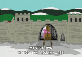 trojan horse surprise GIF by South Park 