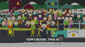 tom cruise police GIF by South Park 