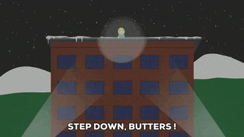 butters stotch jump GIF by South Park 