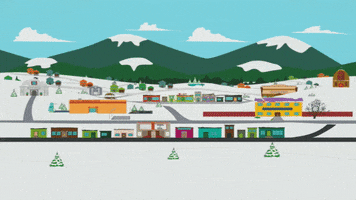 snow mountains GIF by South Park 