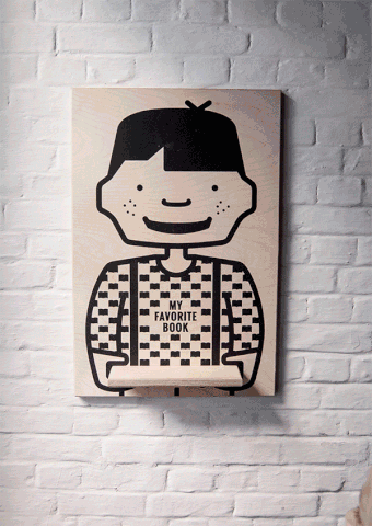 davidboon books graphic bookshelf prings GIF