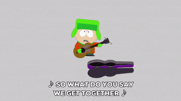 kyle broflovski love GIF by South Park 