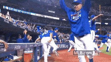 toronto blue jays celebration GIF by MLB