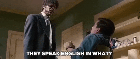 pulp fiction they speak english in what GIF