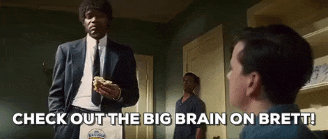 pulp fiction check out the big brain on brett GIF