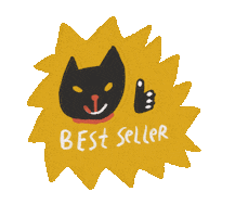 Black Cat Food Sticker by Doodleganger