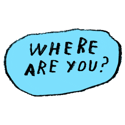 Where Are You Text Sticker by Adam J. Kurtz