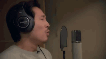 Steven Yeun Singing GIF by Team Coco
