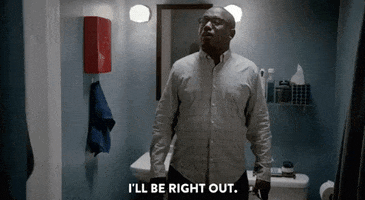 ill be right out from slowly peeing hannibal buress GIF by Broad City