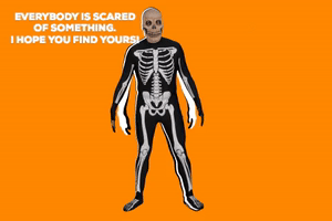 Scared Halloween GIF by 6ixySkeleton