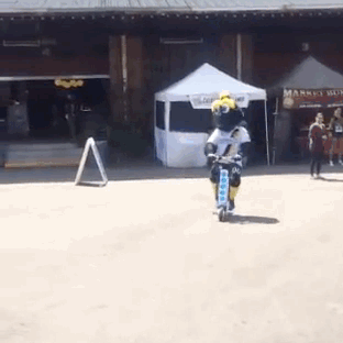 mlssoccer mascot galaxy scooter omw GIF