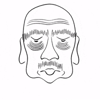 black and white yawn GIF by David Koblesky