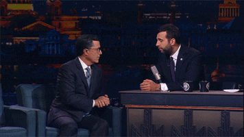 stephen colbert slap GIF by The Late Show With Stephen Colbert
